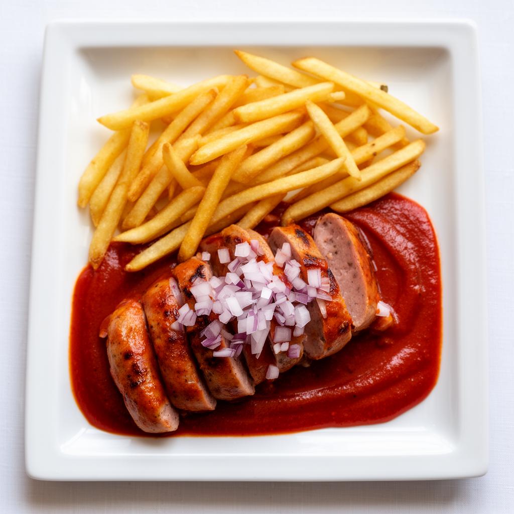 Currywurst mit Pommes